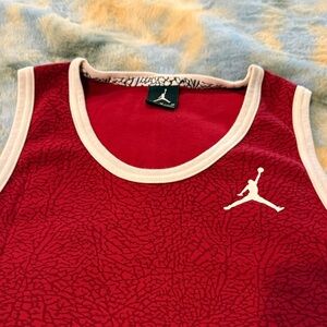 Jordan Red Tank Top with White Accents
